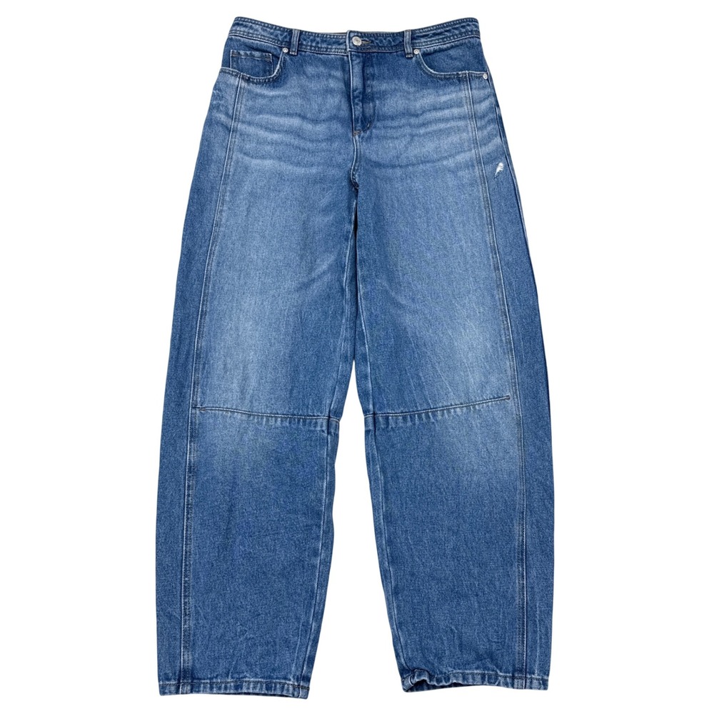 Ann Taylor LOFT Barrel Jeans Womens Size 28 / 6 Medium Wash Wide Leg Baggy
